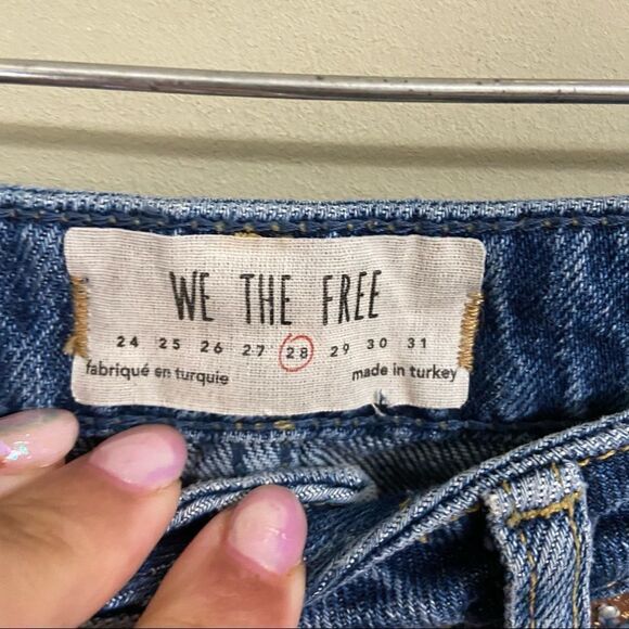 Free People Blue Distressed Denim Skirt - Picture 6 of 7